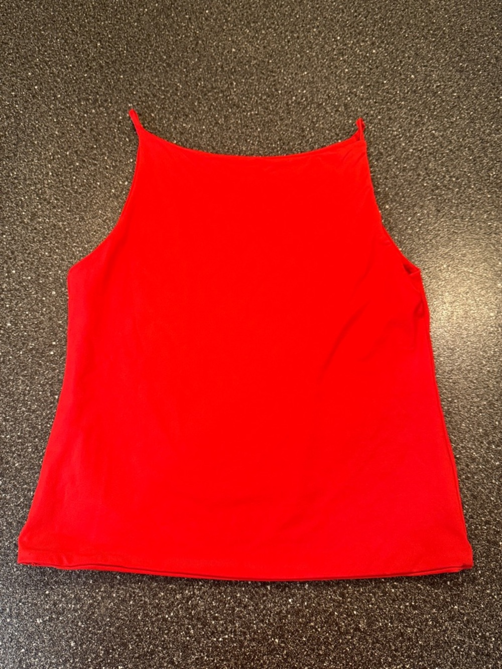Women’s Maeve High Neck Red Slim-Strap Tank Top - size Small